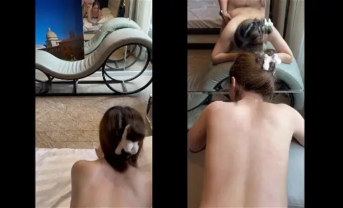 Em sinh viên vừa cưỡi ngựa vừa mút ti từ giường xuống ghế tình yêu