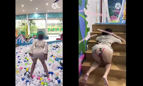 Mỹ hạnh2k dạo chơi show hàng trong nhà bóng